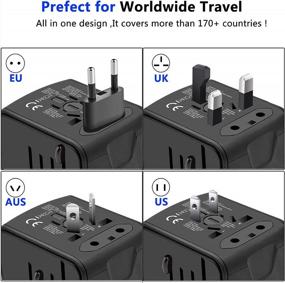 img 3 attached to Global Power Port: JMFONE Universal Travel Adapter With 4 USB Ports And Type-C Compatible In 170 Countries