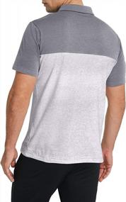 img 1 attached to Men'S Two-Tone Lightweight Golf Polo Shirts: Short Sleeve Casual Work And Athletic T-Shirts By Aiyino