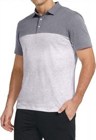 img 3 attached to Men'S Two-Tone Lightweight Golf Polo Shirts: Short Sleeve Casual Work And Athletic T-Shirts By Aiyino