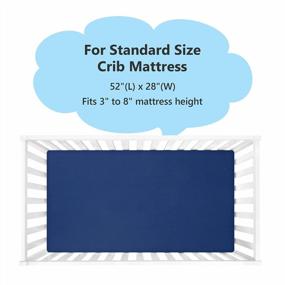 img 2 attached to Ultra-Soft TILLYOU Microfiber Crib Sheet Set For Baby Boys And Girls In Navy