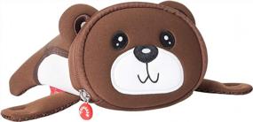 img 4 attached to Adorable Termichy 3D Cartoon Bear Waist Bag For Kids - Perfect Travel Companion For Boys And Girls!