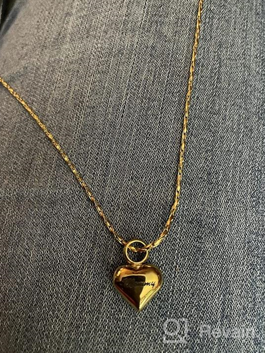 img 1 attached to Stainless Steel Memorial Ash Pendant Keepsake Jewelry 🕊️ - Imrsanl Small Heart Cremation Urn Necklace for Ashes review by Bobby Diaz