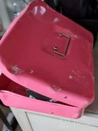img 1 attached to 💰 Secure Pink Metal Cash Box with Money Tray, Lockable Decaller Money Box - 9 4/5" x 7 4/5" x 3 1/2 review by Brandon Baird