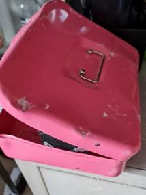 img 7 attached to 💰 Secure Pink Metal Cash Box with Money Tray, Lockable Decaller Money Box - 9 4/5" x 7 4/5" x 3 1/2