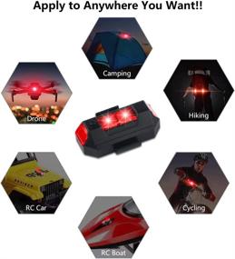 img 2 attached to LECART 7 Colors LED Aircraft Strobe Lights USB Charging Emergency Strobe Drone Light Anti-Collision Flashing Warning Light For Motorcycle / Dirt Bike / E-Bike / RC Car / RC Boat / Drone 4Pcs