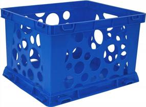 img 2 attached to Blue Mini Storage Crates By Storex, 6.75 X 5.8 X 4.8", Case Of 18 (63102U18C)