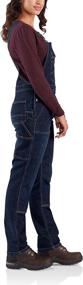 img 2 attached to 👩 Carhartt Midnight Women's Double Overalls - Women's Clothing at Jumpsuits, Rompers and Overalls