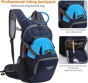 img 2 attached to 🎒 LEMUVLT 15L Hiking Daypack Backpack with Multiple Compartments - Lightweight, Durable, and Versatile for Hiking, Running, and MTB Cycling - Bladder NOT Included