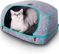 🐱 cozy cat care cat cave bed - indoor sanctuary for cats: removable zipper design, graphene warmth, scratch-resistant & washable for optimal comfort logo