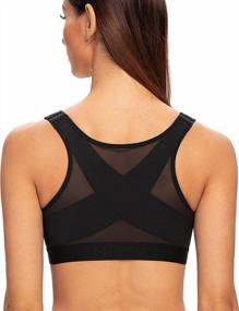 img 4 attached to Wirefree Plus Size Post Surgery Bra With Front Closure And Back Support For Women By MELENECA