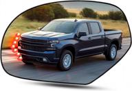 heated mirror glass replacement for chevy/gmc/cadillac exterior side power & signal mirror logo