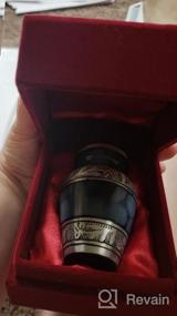 img 3 attached to Crystal Red Handcrafted Cremation Urn Keepsake For Human Ashes - SmartChoice Affordable Funeral Urn.