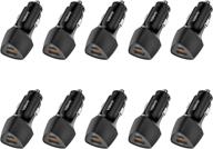 sunda usb c fast car charger (10-pack) - dual ports pd&qc3.0, cell phone automobile chargers for iphone 12/12 pro/max/12 mini/iphone 11 - compatible with apple smart-phones and android logo