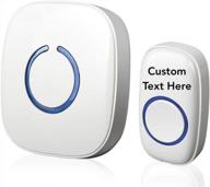 создайте персонализированное оповещение с водонепроницаемым беспроводным дверным звонком model c белого цвета с пользовательской текстовой этикеткой логотип