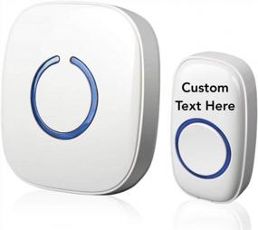 img 4 attached to Create A Personalized Alert With Model C Waterproof Wireless Doorbell In White With Custom Text Label