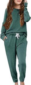 img 4 attached to Apbondy Sweatsuit Sweatpants Loungewear Tracksuit Girls' Clothing : Active