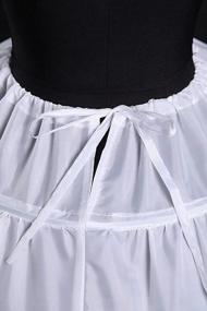 img 1 attached to Women'S Crinoline Petticoat A-Line 6 Hoop Skirt Slip Long Underskirt For Wedding Bridal Dress Quinceanera Ball Gown