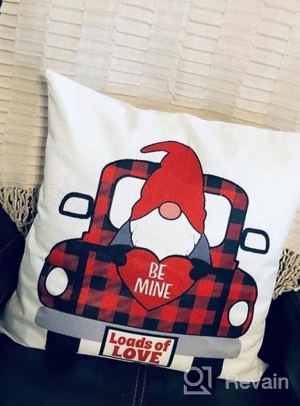 img 1 attached to Set The Mood For Love With Ueerdand'S Buffalo Plaid Valentines Day Pillow Covers- Set Of 4 review by Adam Price
