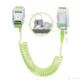 img 4 attached to 💚 HUGVIDAS Reflective Anti-Lost Rope, Child Safety Belt with Key Lock, Breathable Toddler Traction Belt, Reflective Anti-Lost Rope (2M/6.5ft, Green) - Improved SEO-friendly Product Name