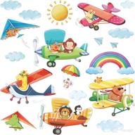 decowall ds 8026 biplanes stickers removable logo