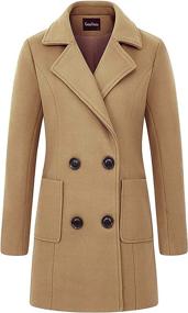 img 2 attached to 🧥 Chouyatou Elegant Notched Collar Breasted Women's Coats, Jackets & Vests: Fashionable Outerwear Essentials