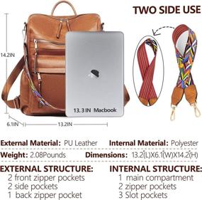 img 2 attached to 🔒 Secure and Stylish: Lightweight Anti-Theft Rucksack for Women - Detachable Handbags & Wallets - Fashionable Backpacks