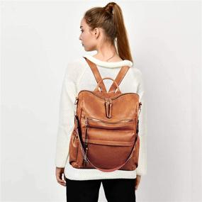 img 3 attached to 🔒 Secure and Stylish: Lightweight Anti-Theft Rucksack for Women - Detachable Handbags & Wallets - Fashionable Backpacks