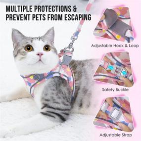 img 3 attached to Lukovee Cat Harness and Leash: Adjustable Escape Proof Vest for Walking, with Reflective Strips - Lightweight Step-in Jacket for Traveling, Hiking, and Small Pets