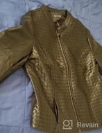 img 1 attached to Womens Faux Leather Moto Jacket: Slim Fit, Short Coat With Zip-Up Design review by Heidi Thompson