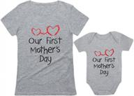 комплект одинаковых рубашек «мама и я» ко дню первой матери - идеальный подарок для новой мамы логотип