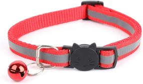 img 3 attached to Yesland 12 Pack Cat Collar with Bell, Reflective &amp; Adjustable Breakaway - Mixed Colors, Safe Nylon Collars for Cats or Small Dogs