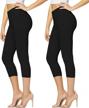 stay comfortable and chic: women's premium buttery soft high waisted leggings in full length and capri - regular and plus sizes available! logo