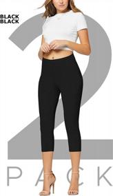 img 3 attached to Stay Comfortable And Chic: Women'S Premium Buttery Soft High Waisted Leggings In Full Length And Capri - Regular And Plus Sizes Available!