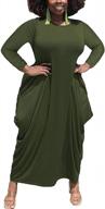 iymoo plus size flowy maxi dresses for women casual oversize t shirt shift dress irregular hem long sleeve dress logo