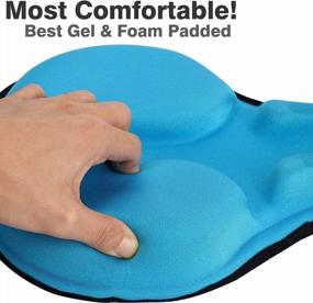 img 2 attached to DAWAY C6 Wide Foam & Gel Padded Bike Seat Cover For Enhanced Comfort - Perfect For Peloton, Stationary, Cruiser Bikes, Indoor And Outdoor Cycling - Ideal For Women And Men