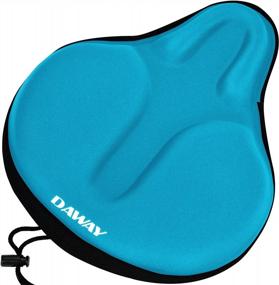 img 4 attached to DAWAY C6 Wide Foam & Gel Padded Bike Seat Cover For Enhanced Comfort - Perfect For Peloton, Stationary, Cruiser Bikes, Indoor And Outdoor Cycling - Ideal For Women And Men