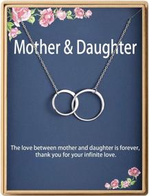 img 4 attached to S925 Sterling Silver Mom Daughter Necklace - Perfect Christmas Gift For Mother And Daughter!