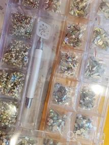 img 5 attached to 120 Pcs Glass Crystal AB Rhinestones For Nail Art Craft(120+1656Pcs),Micro Nail Pixie Beads 1 Bottle,Mixed Colors Metal Bead 1 Pack Nails 3D Decorations Nail Art Kit