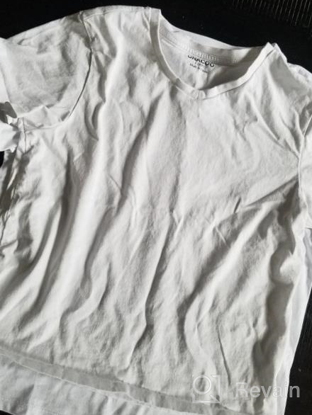 img 1 attached to Classic UNACOO Cotton Short Sleeve V Neck T-Shirt for Boys' Tops & Shirts review by Justin Frazier