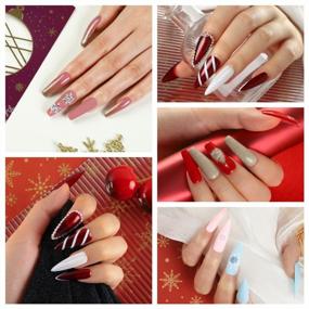img 3 attached to Dip Powders Nail Kit Starter 12 Winter Colors With Base And Top Coat Nail Tools Manicure Set For French Nail Art DIY At Home No Need Lamp Quick Drying Valentine'S Day Gifts For Women