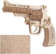 деревянный револьвер головоломка игрушка ремесло набор-сделай сам 3d игрушка-головоломка, идеальный подарок для детей, ручная работа и образование логотип