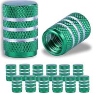 🚗 justtop car tire valve stem caps - universal 12pcs green air cap cover for cars, suvs, bikes, trucks, and motorcycles логотип