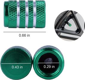 img 3 attached to 🚗 JUSTTOP Car Tire Valve Stem Caps - Universal 12pcs Green Air Cap Cover for Cars, SUVs, Bikes, Trucks, and Motorcycles