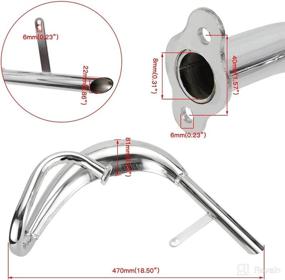 img 1 attached to 🚲 FVRITO Performance Chrome 2 Stroke Exhaust Muffler Expansion Chamber Pipe Silencer Gasket for 50cc 66cc 80cc 100cc Gas Engine Motorized Bicycle, Silver