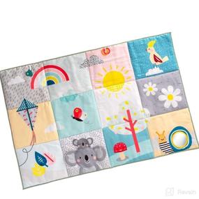 img 4 attached to 🐨 Taf Toys Koala Daydream: Washable Extra Large Cushioned Baby Play Mat with Baby-Safe Mirror, Crinkle Koala Ears, Teether & Rings - Ideal for Newborns