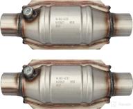 mayasaf【2 pack】2 25 universal catalytic converter logo