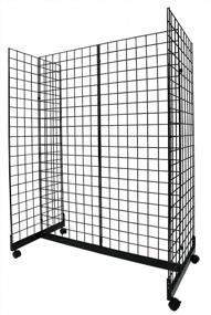 img 1 attached to Sturdy Black Grid Gondola Unit With Base And Casters - Perfect Fit For Your Space - 48"L X 66"H X 24"W Dimension