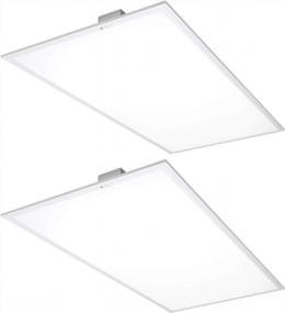 img 4 attached to 2 Pack 40W LED Flat Panel Light W/Emergency Battery, 4000K Bright White 4671 Lm Dimmable Edge Lit 120-277V Drop Ceiling Fixture CULus DLC Certified