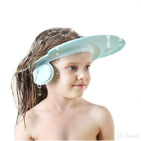 img 4 attached to 🧒 Child Bath Shower Cap – Shield for Eyes & Ears, Prevent Water Entry, Hair Rinser & Protection for Kids – Blue