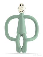 matchstick monkey - mint green monkey teether | teething toy for babies 6-12 months | gently massages infant gums | soothing different textures | dishwasher-safe logo